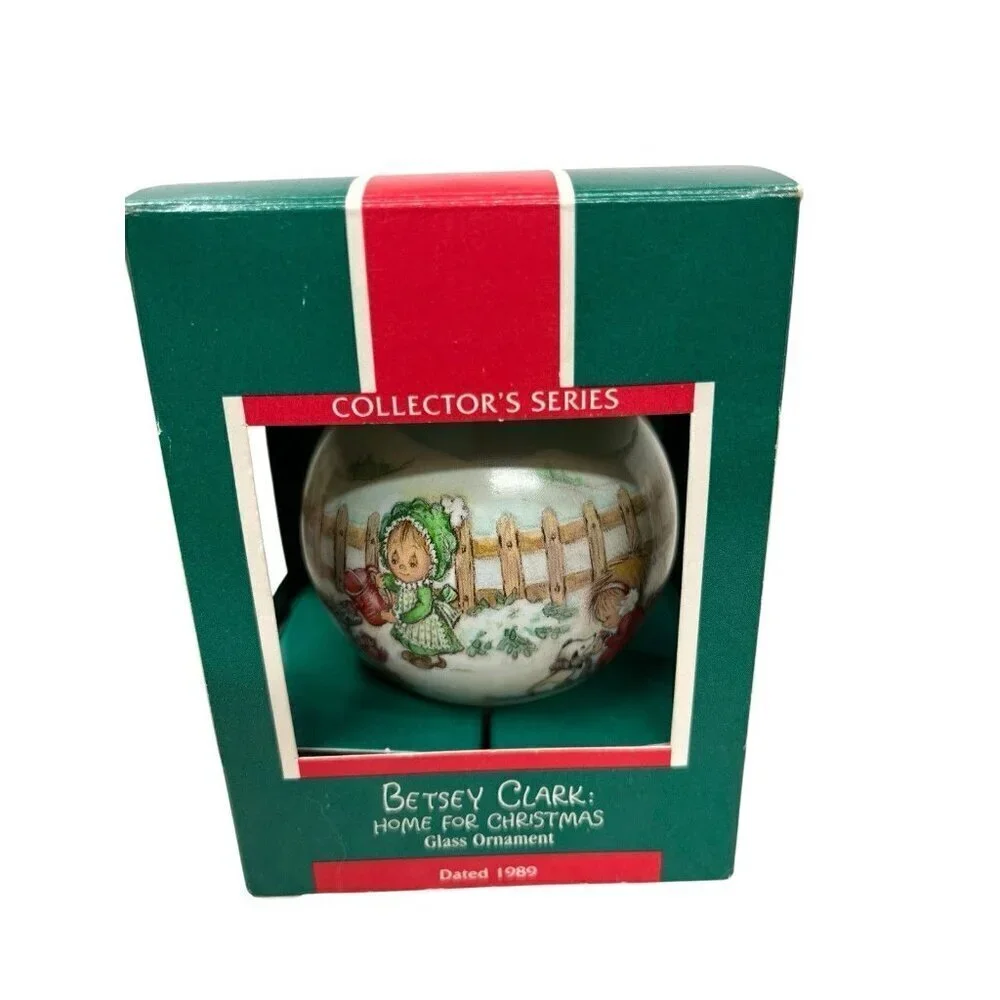 7 Vintage Christmas Betsey Clark Ornaments Hallmark Keepsake & Satin Ornaments